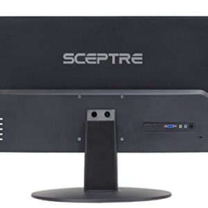 Sceptre E205W-1600 20" 75Hz Ultra Thin LED Monitor HDMI VGA Build-in Speakers, Metallic Black (2018 version)