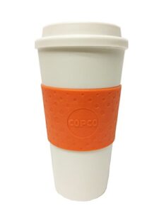 copco acadia insulated travel coffee mug, 16 ounces, orange
