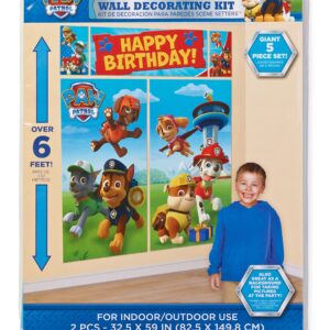 American Greetings Nickelodeon, Paw Patrol Scene Setter Wall Decorations for unisex-children, 5-Count