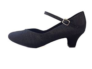 so'danca women's glitter canvas ballroom shoe 1.5in heel black 10m us