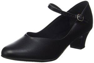 so'danca ch50 women's character shoe 1.5in heel black 9.5m us
