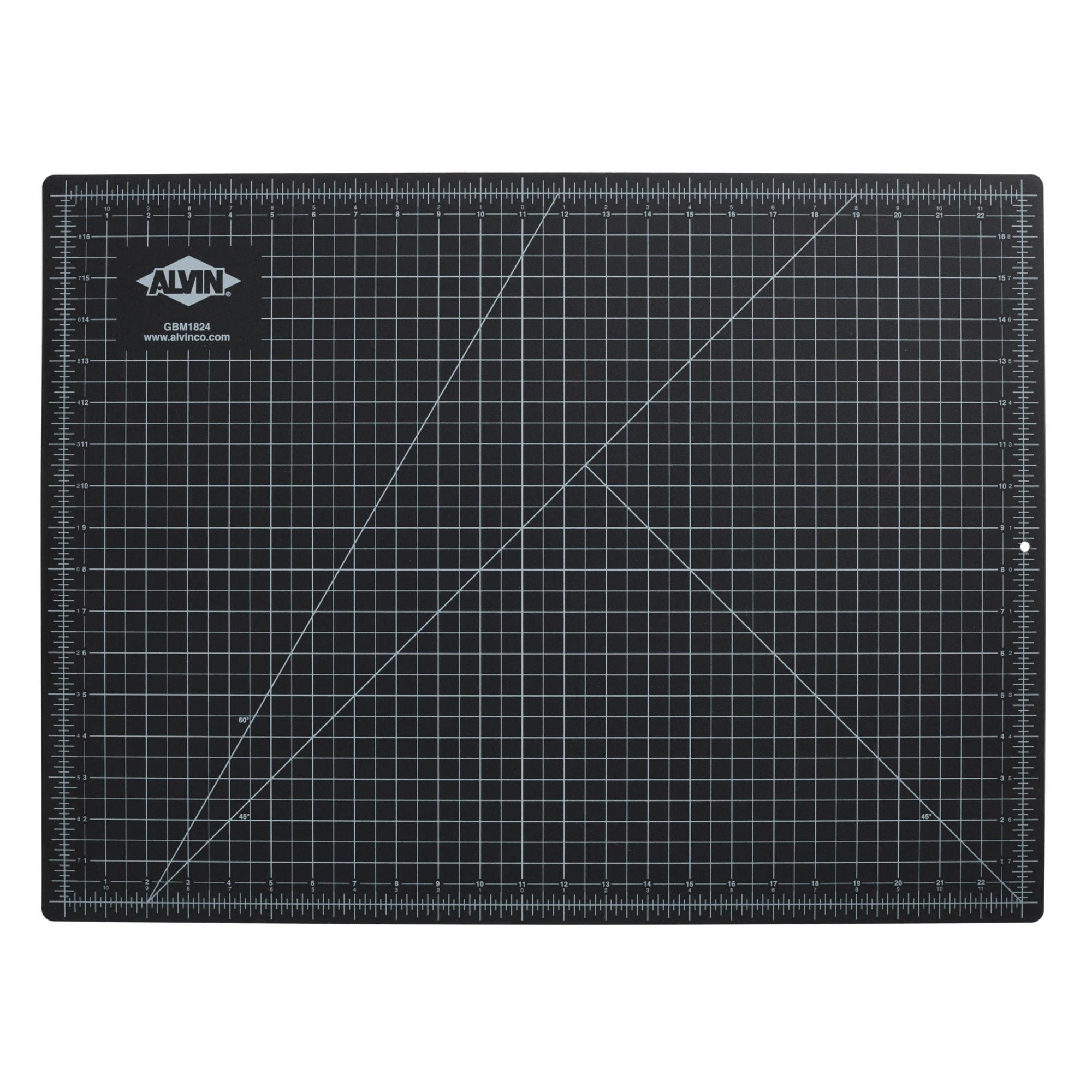 ALVIN Cutting Mat Self-Healing Professional Series 18"x24" Model GBM1824 Green/Black Double-Sided, 5 Ply Gridded Rotary Cutting Board for Crafts, Sewing, Fabric - 18 x 24 inches