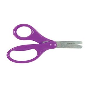fiskars 5 inch blunt-tip kids scissors, purple