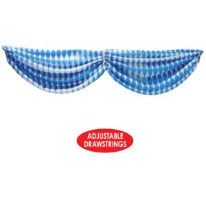 "Beistle Oktoberfest Fabric Bunting, 5' 10"", Blue/White" (54677)