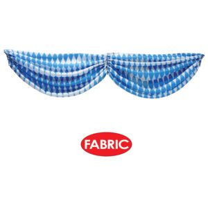 "Beistle Oktoberfest Fabric Bunting, 5' 10"", Blue/White" (54677)