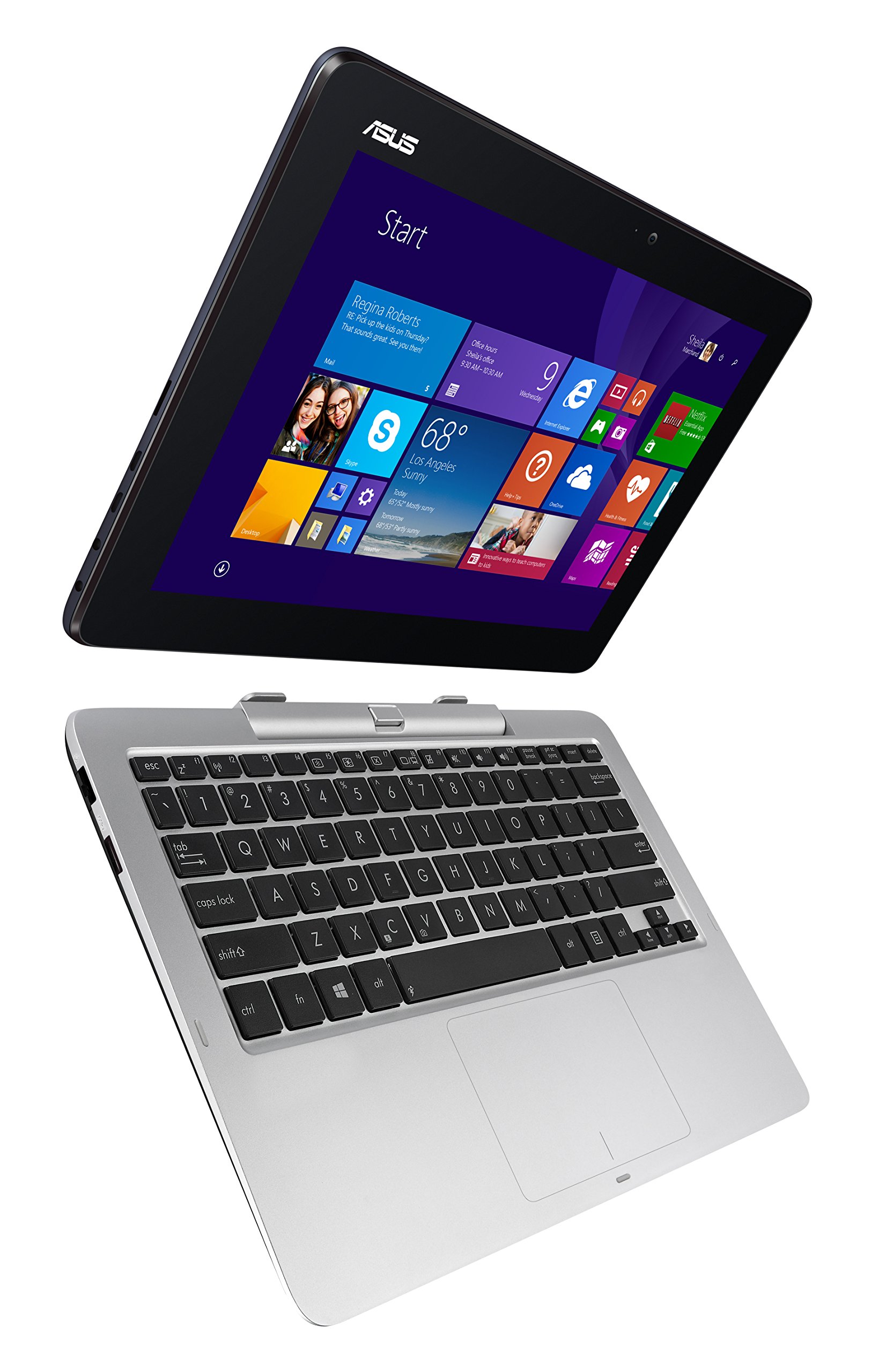 ASUS Transformer Book 12-Inch T200TA-B1-BL 2-in-1 Detachable Touchscreen Laptop, 2 GB RAM, 32 GB Storage
