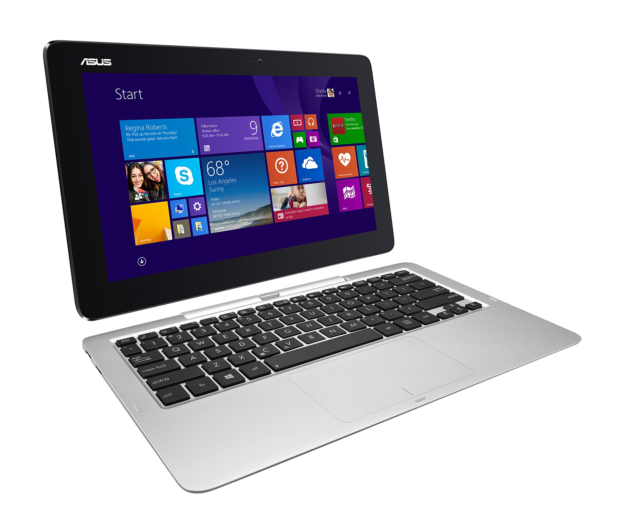 ASUS Transformer Book 12-Inch T200TA-B1-BL 2-in-1 Detachable Touchscreen Laptop, 2 GB RAM, 32 GB Storage