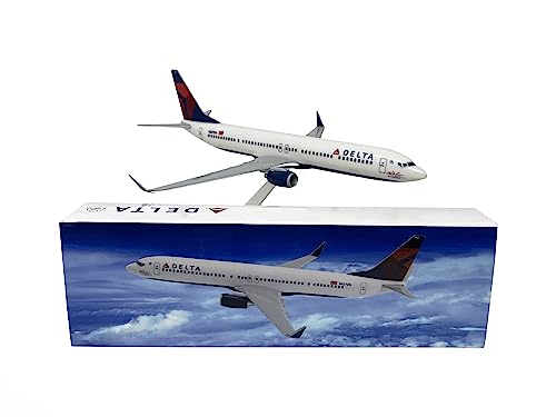 Flight Miniatures Delta 737-900ER (07-Cur) 1:200 Scale - Miniature Model Airplane Plastic Snap-Fit - Authentic Replica of Delta Airlines Livery - Part #ABO-73790H-008