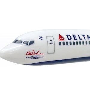 Flight Miniatures Delta 737-900ER (07-Cur) 1:200 Scale - Miniature Model Airplane Plastic Snap-Fit - Authentic Replica of Delta Airlines Livery - Part #ABO-73790H-008