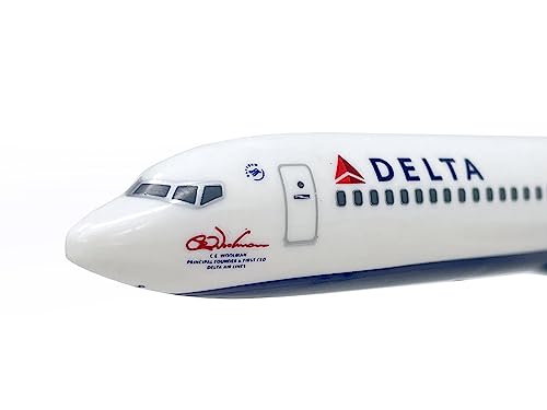 Flight Miniatures Delta 737-900ER (07-Cur) 1:200 Scale - Miniature Model Airplane Plastic Snap-Fit - Authentic Replica of Delta Airlines Livery - Part #ABO-73790H-008