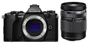 olympus om-d e-m5 mark ii kit, micro four thirds system camera (16.1 megapixel, 5-axis image stabilisation, electronic viewfinder) + m.zuiko digital ed 14-150 mm f4-5.6 zoom lens, black