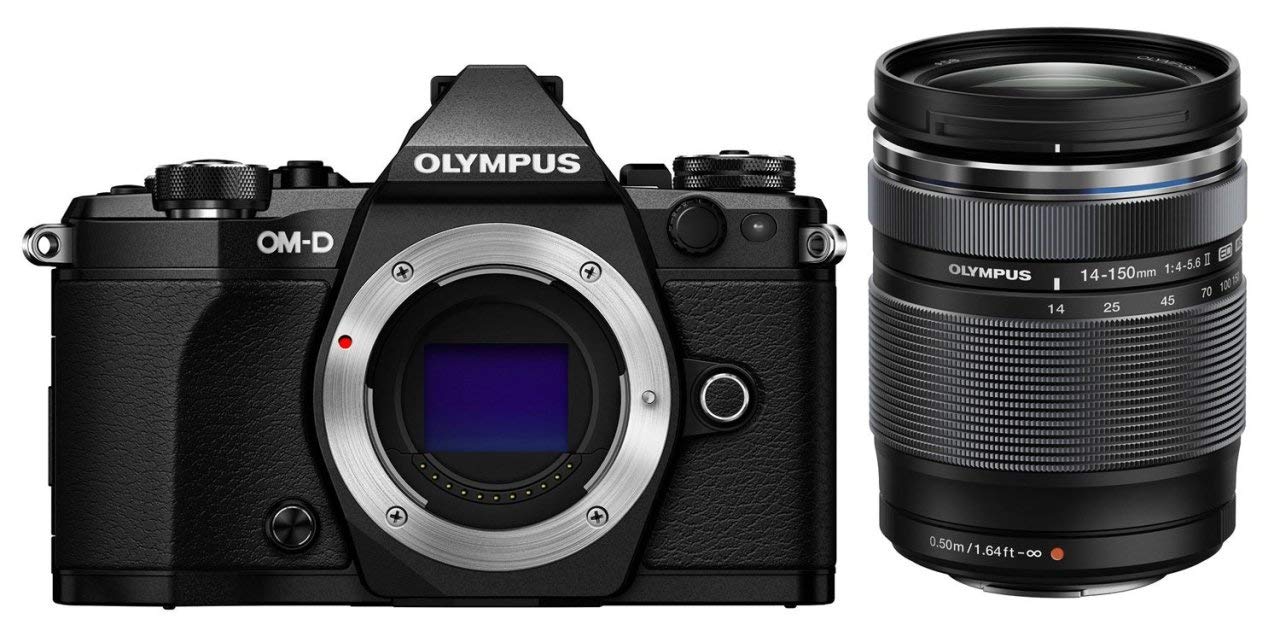 Olympus OM-D E-M5 Mark II Kit, Micro Four Thirds System Camera (16.1 Megapixel, 5-Axis Image Stabilisation, Electronic Viewfinder) + M.Zuiko Digital ED 14-150 mm F4-5.6 Zoom Lens, Black