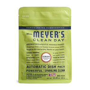 mrs. meyer's clean day automatic dishwasher pods, lemon verbena, 20 count