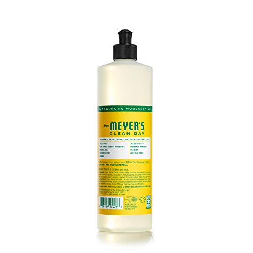 MRS. MEYER'S CLEAN DAY Liquid Dish Soap, Biodegradable Formula, Honeysuckle, 16 fl. oz