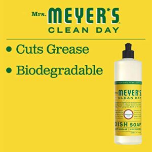 MRS. MEYER'S CLEAN DAY Liquid Dish Soap, Biodegradable Formula, Honeysuckle, 16 fl. oz