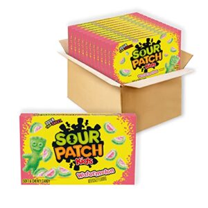 sour patch kids watermelon soft & chewy candy, 12 - 3.5 oz boxes