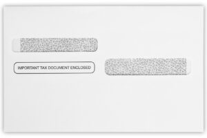 luxpaper double window tax envelopes | form w-2/1099 | document enclosed | security tint | 5 5/8" x 9" | white | 24lb. text | 50 qty