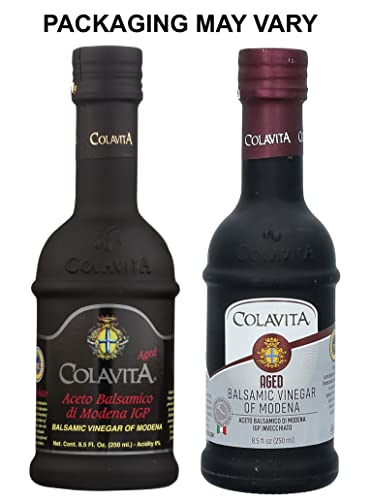 Colavita Aged Balsamic Vinegar of Modena IGP, 3 years, 8.5 Floz, Glass Bottle