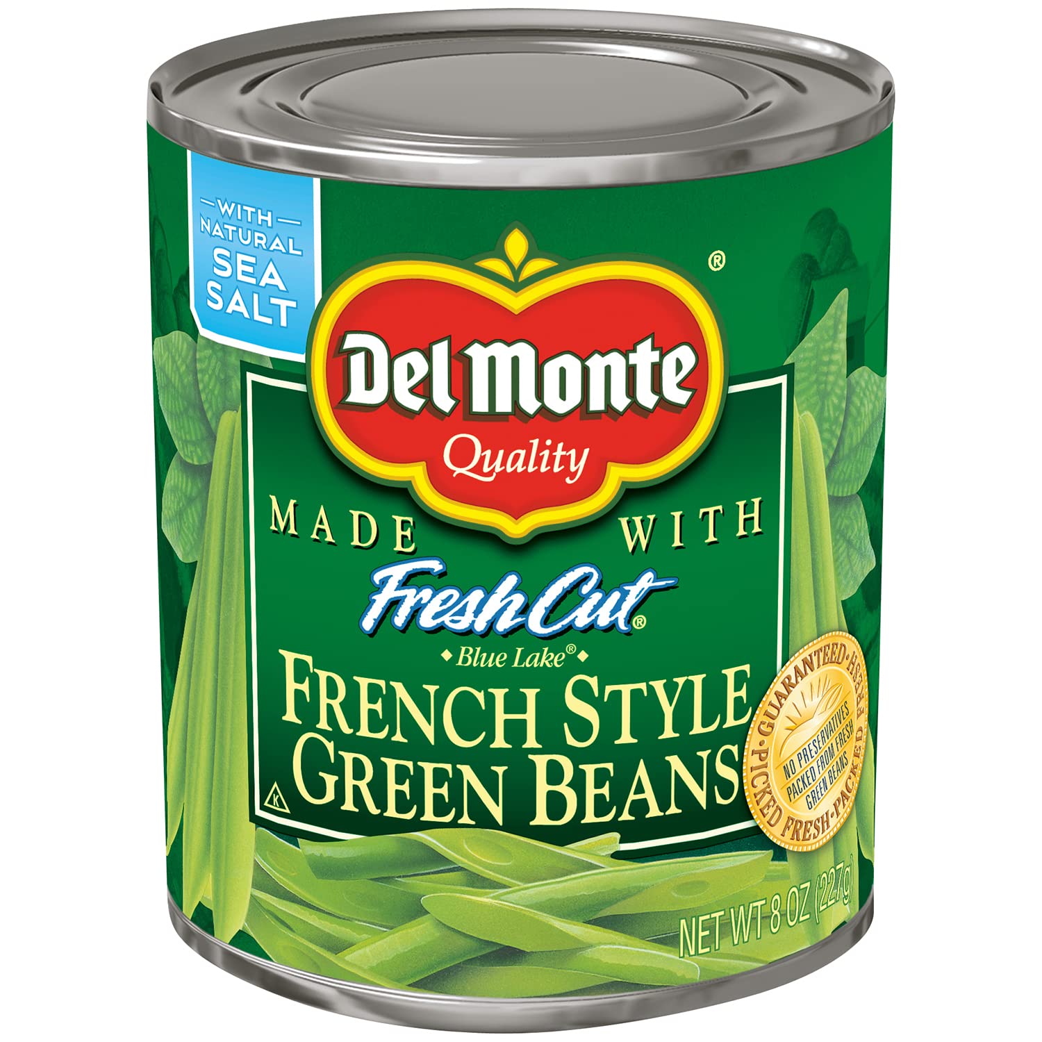 Del Monte Canned Fresh Cut French Style Green Beans, 8 Ounce (Pack of 12)