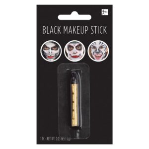 amscan black face paint makeup stick for party fun - 0.05 oz. - bold, long-lasting & easy-to-apply - perfect party essential for kids & adults