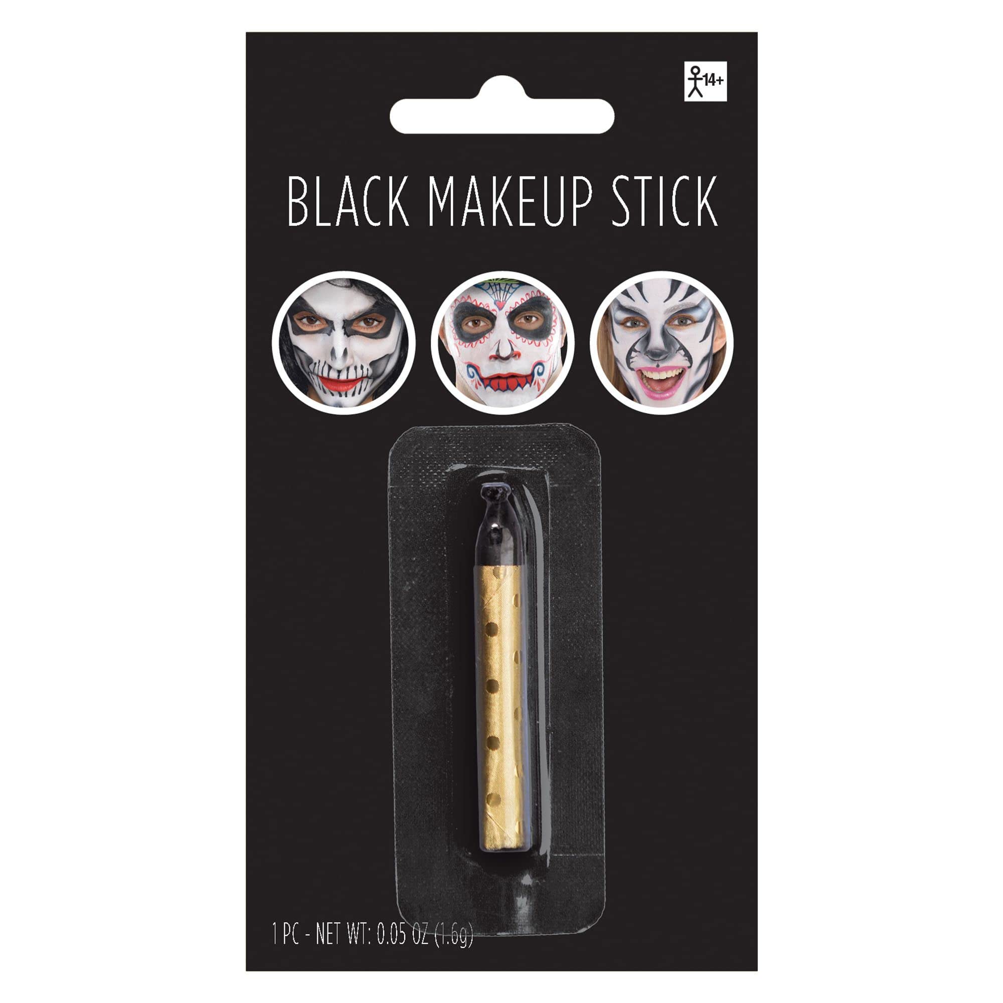 amscan Black Face Paint Makeup Stick for Party Fun - 0.05 oz. - Bold, Long-Lasting & Easy-to-Apply - Perfect Party Essential for Kids & Adults