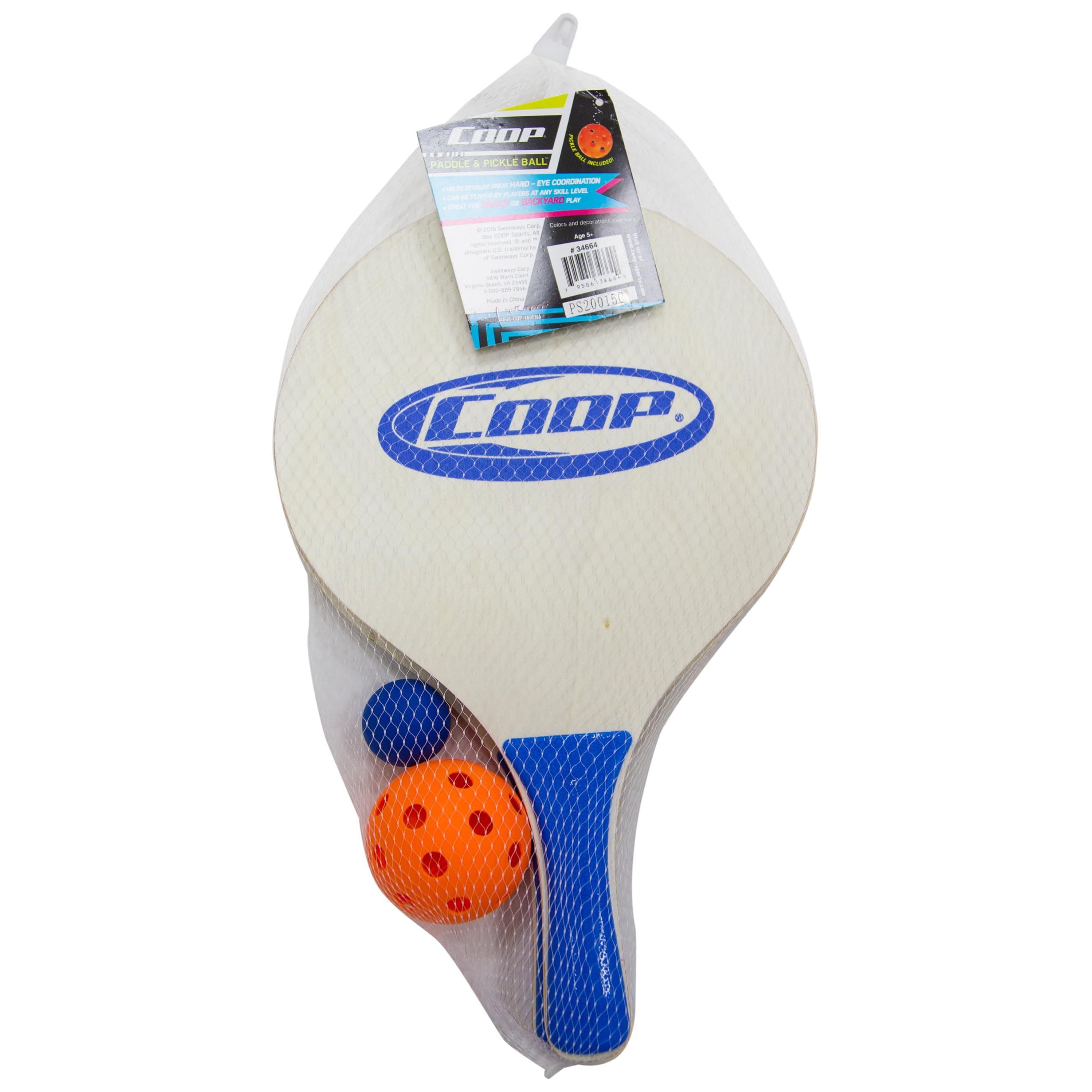 Coop by SwimWays Paddle and Pickle Ball, Styles and Colors May Vary