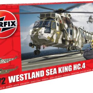 Airfix A04056 Westland Sea King HC.4 1:72nd Military Helicopter Plastic Model Kit , Navy