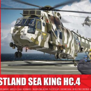 Airfix A04056 Westland Sea King HC.4 1:72nd Military Helicopter Plastic Model Kit , Navy