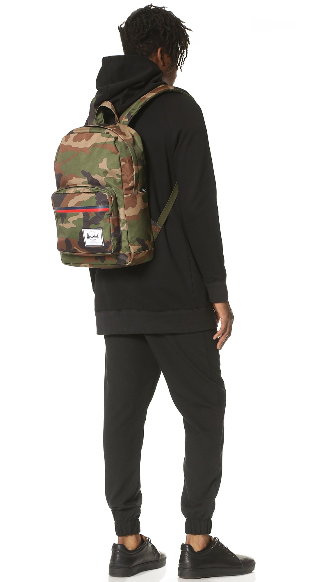 Herschel Pop Quiz Backpack, Woodland Camo/Multi Zip, Classic 22L