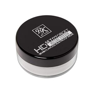 ruby kisses loose setting powder 0.4oz, weightless, smooths, mattifying finish and shine control, pure silica mineral powder (translucent)