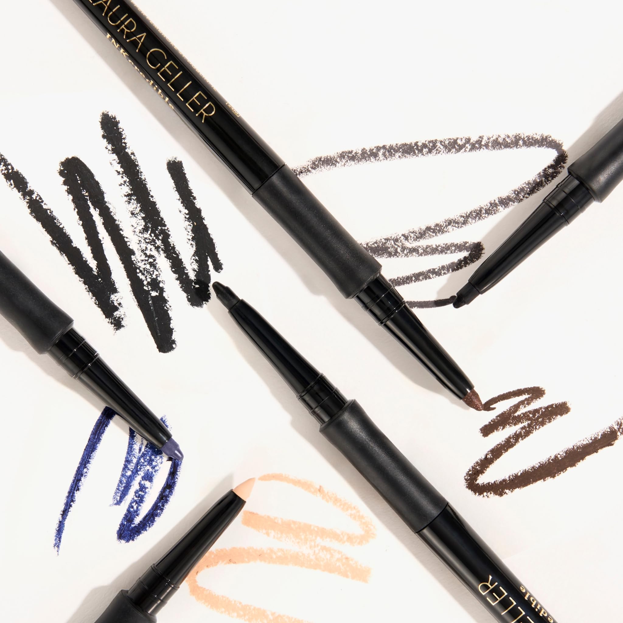 LAURA GELLER NEW YORK INKcredible Gel Eyeliner - Blackbird - Waterproof Smudge-proof Eyeliner Pencil - Built in Sharpener