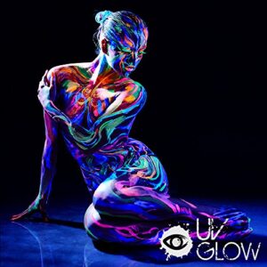 UV Glow Blacklight Face and Body Paint 0.34oz - Neon Fluorescent (0.34 Fl Oz (Pack of 7))