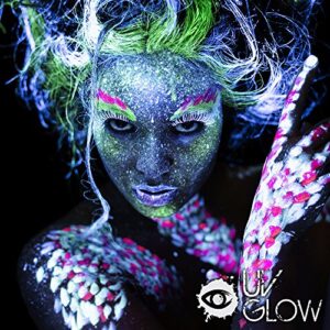 UV Glow Blacklight Face and Body Paint 0.34oz - Neon Fluorescent (0.34 Fl Oz (Pack of 7))