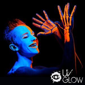 UV Glow Blacklight Face and Body Paint 0.34oz - Neon Fluorescent (0.34 Fl Oz (Pack of 7))