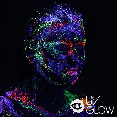 UV Glow Blacklight Face and Body Paint 0.34oz - Neon Fluorescent (0.34 Fl Oz (Pack of 7))