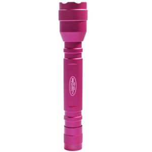 Police Security Maiden Ultra Bright LED Flashlight -180 Lumens -150 Meter Beam Distance -Small, Powerful, Compact & Water Resistant - EDC, Home Security & Camping Battery Powered Flashlight - Pink