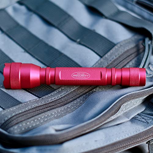 Police Security Maiden Ultra Bright LED Flashlight -180 Lumens -150 Meter Beam Distance -Small, Powerful, Compact & Water Resistant - EDC, Home Security & Camping Battery Powered Flashlight - Pink