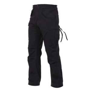 rothco vintage m-65 field pants, black, medium