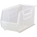 Quantum QUS265CL Ultra Stack and Hang Bin, 18" Length x 8-1/4" Width x 9" Height, Clear, Pack of 6