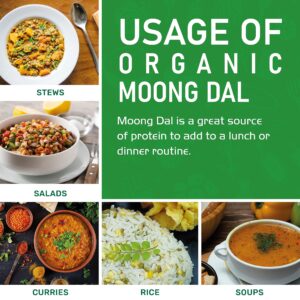 Jiva Organic Yellow Moong Dal 2 Pound - Non-GMO - Great for Kitchari - Split Mung Beans Washed