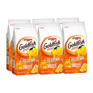 goldfish cheddar crackers, snack crackers, 6.6 oz. bag, 6 ct box