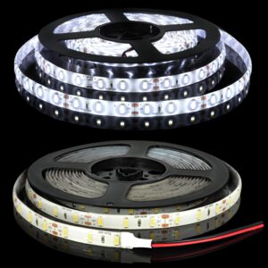 Rayhoo 16.4ft/5m Flexible LED Light Strip 300 Units 5630 LEDs Waterproof DC12V 60W Light Strips, LED Tape(6000K White Light)