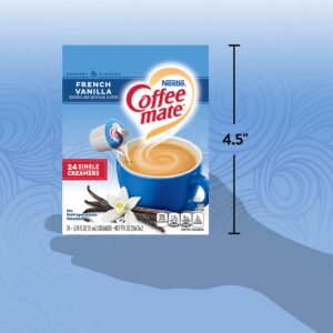 Nestle Coffee Mate Coffee Creamer Liquid Singles, French Vanilla, 24 Count (Pack of 4)
