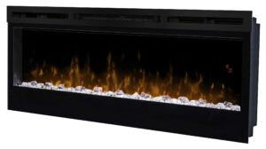 dimplex prism 50" wall-mounted linear electric fireplace with acrylic ember bed (model: blf5051), 4197 btu, 120 volt, 1230 watt, black