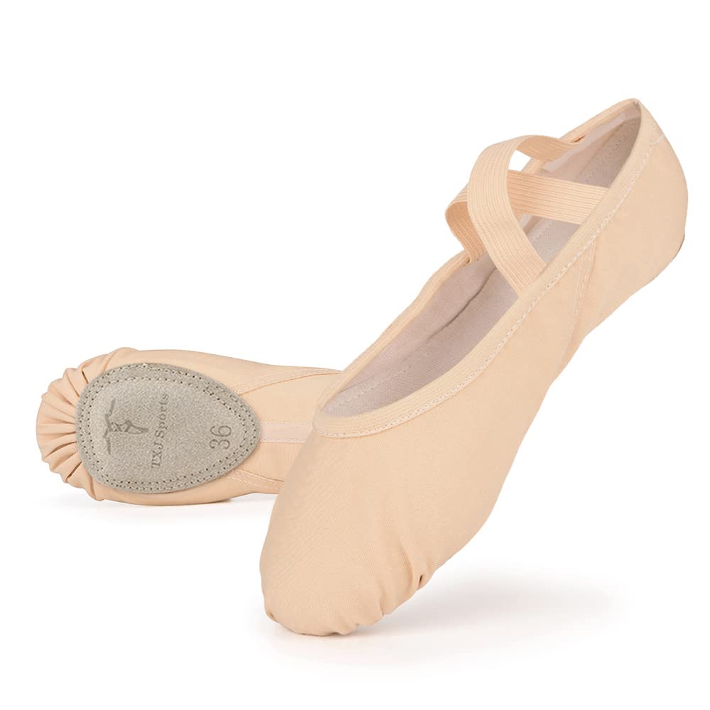 Ballet Shoes for Women Girls, Women's Ballet Slipper Dance Shoes Canvas Ballet Shoes Yoga Shoes Light Pink