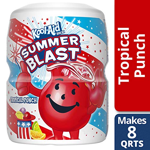 Kool-Aid Summer Blast Tropical Punch Flavored Powdered Drink Mix (19 oz Canister)