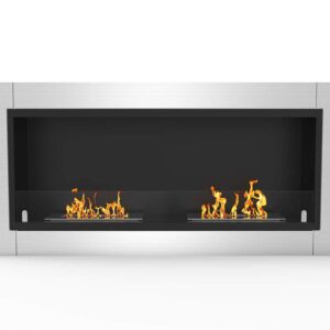 Regal Flame Elite Fargo 43 Inch Ventless Built in Recessed Bio Ethanol Wall Mounted Fireplace