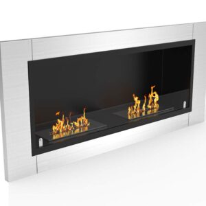 Regal Flame Elite Fargo 43 Inch Ventless Built in Recessed Bio Ethanol Wall Mounted Fireplace