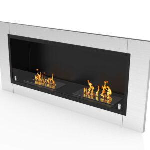 Regal Flame Elite Fargo 43 Inch Ventless Built in Recessed Bio Ethanol Wall Mounted Fireplace