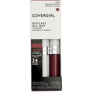 covergirl outlast lipcolor, 542 brazen raisin (3 pack)